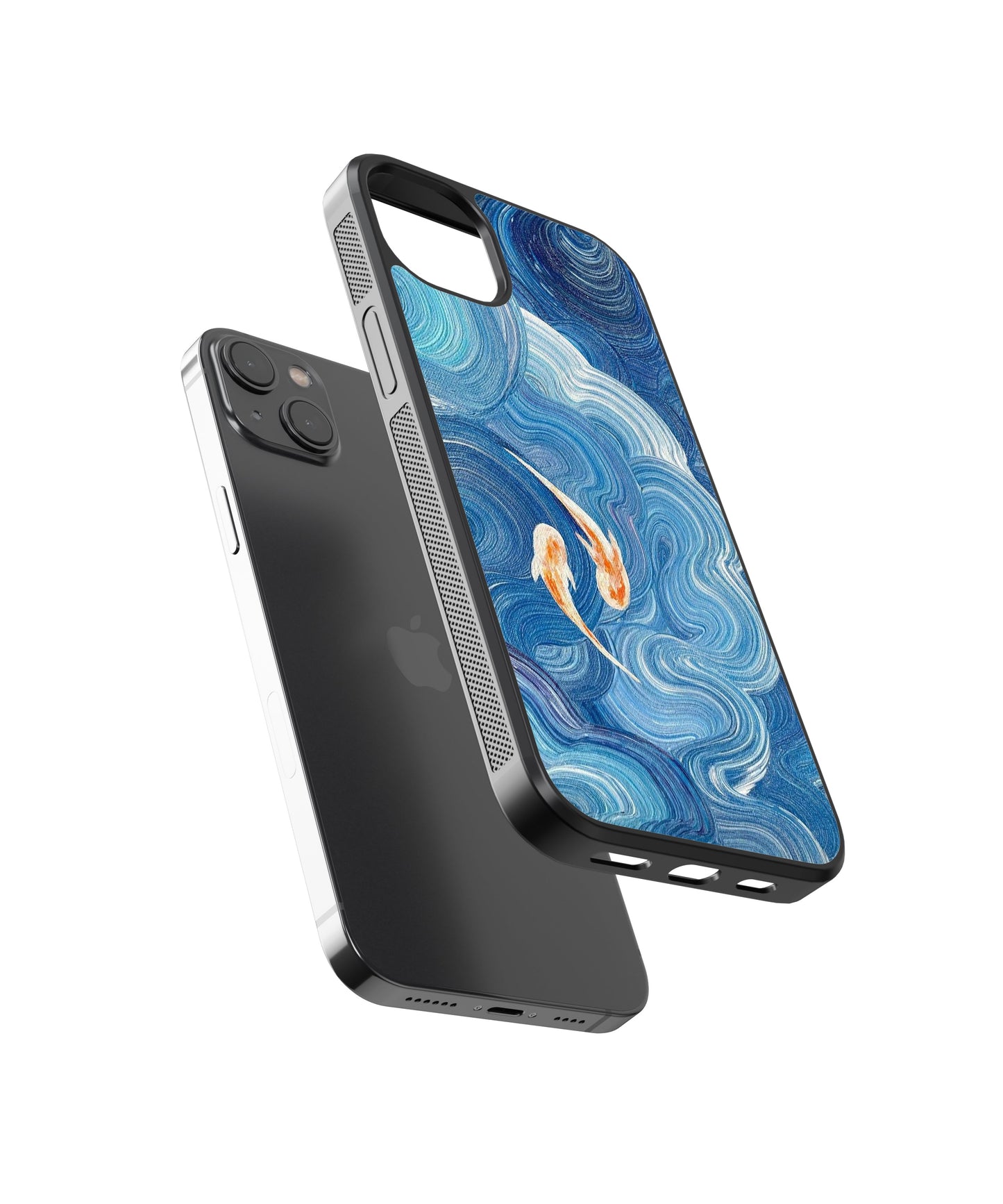 Yin Yang Fishes Abstract glossy Phone Case Cover