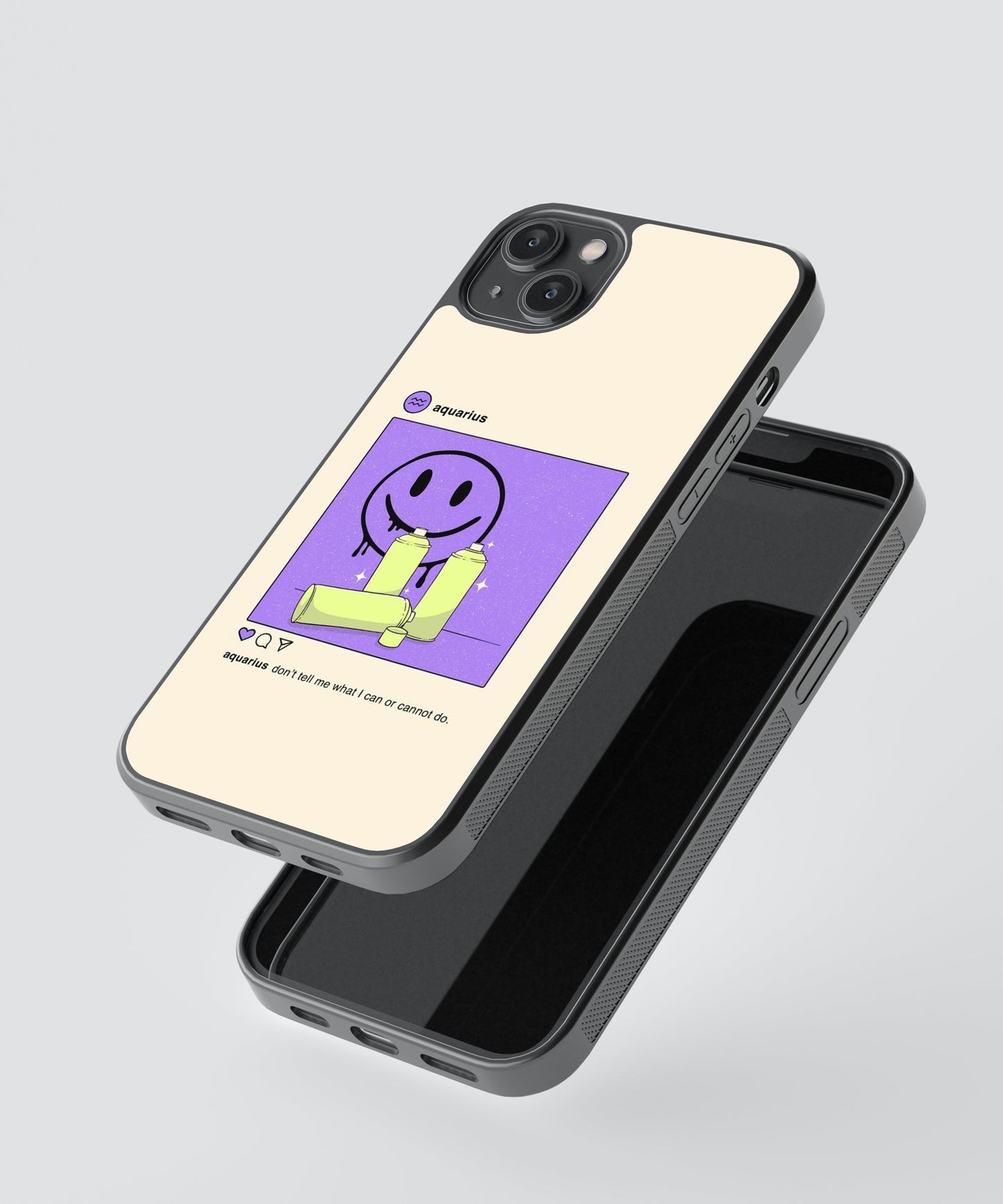 Aquarius Quirky Aesthetic Zodiac Sign glossy Phone Case Cover