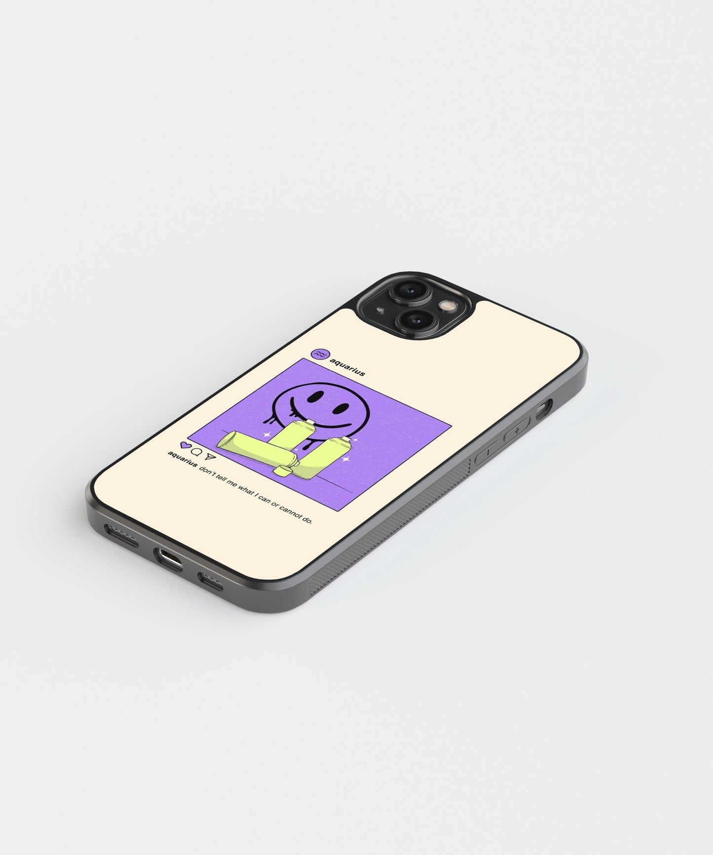 Aquarius Quirky Aesthetic Zodiac Sign glossy Phone Case Cover