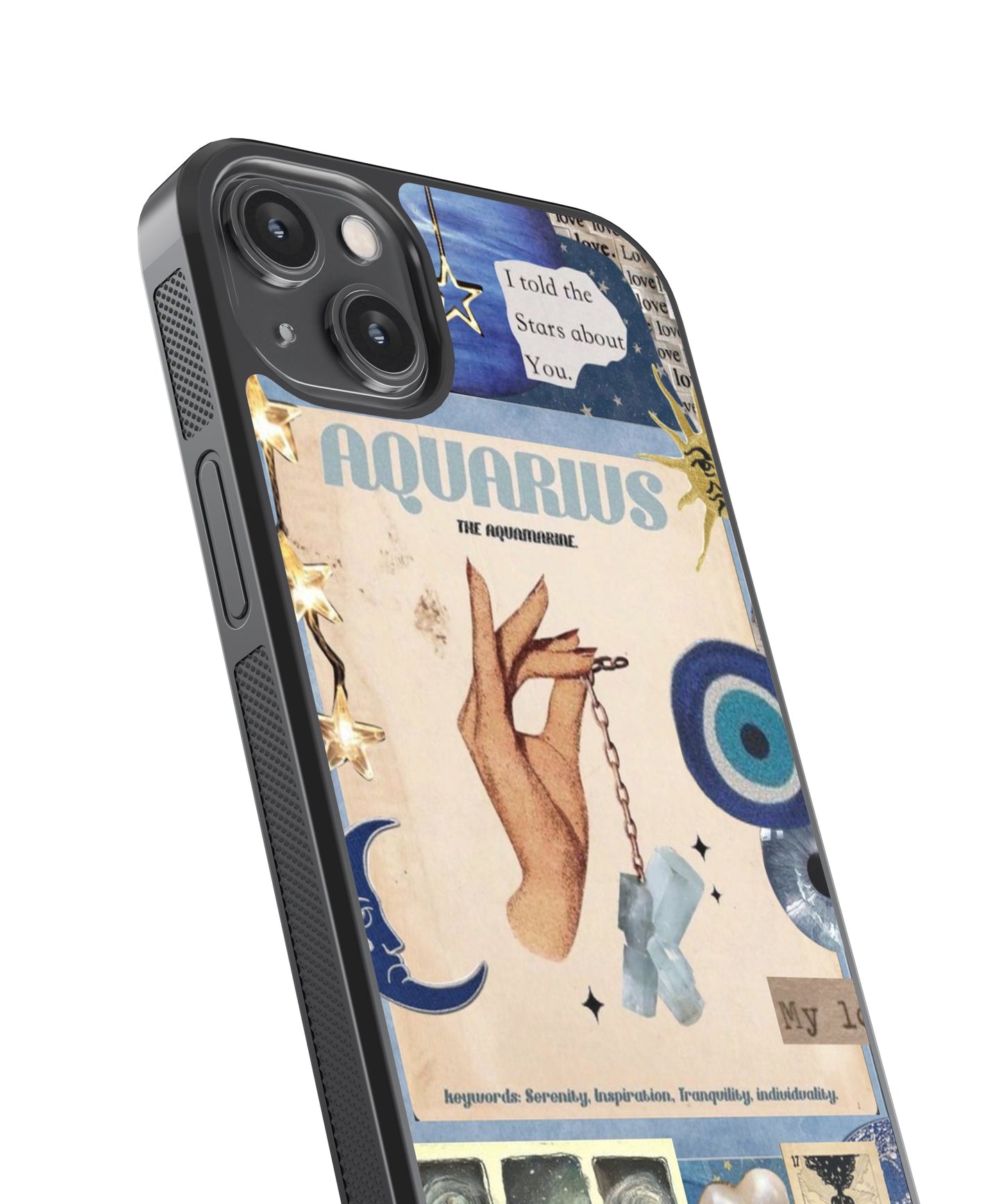 Aquarius Aesthetic Zodiac Sign glossy Phone Case Cover