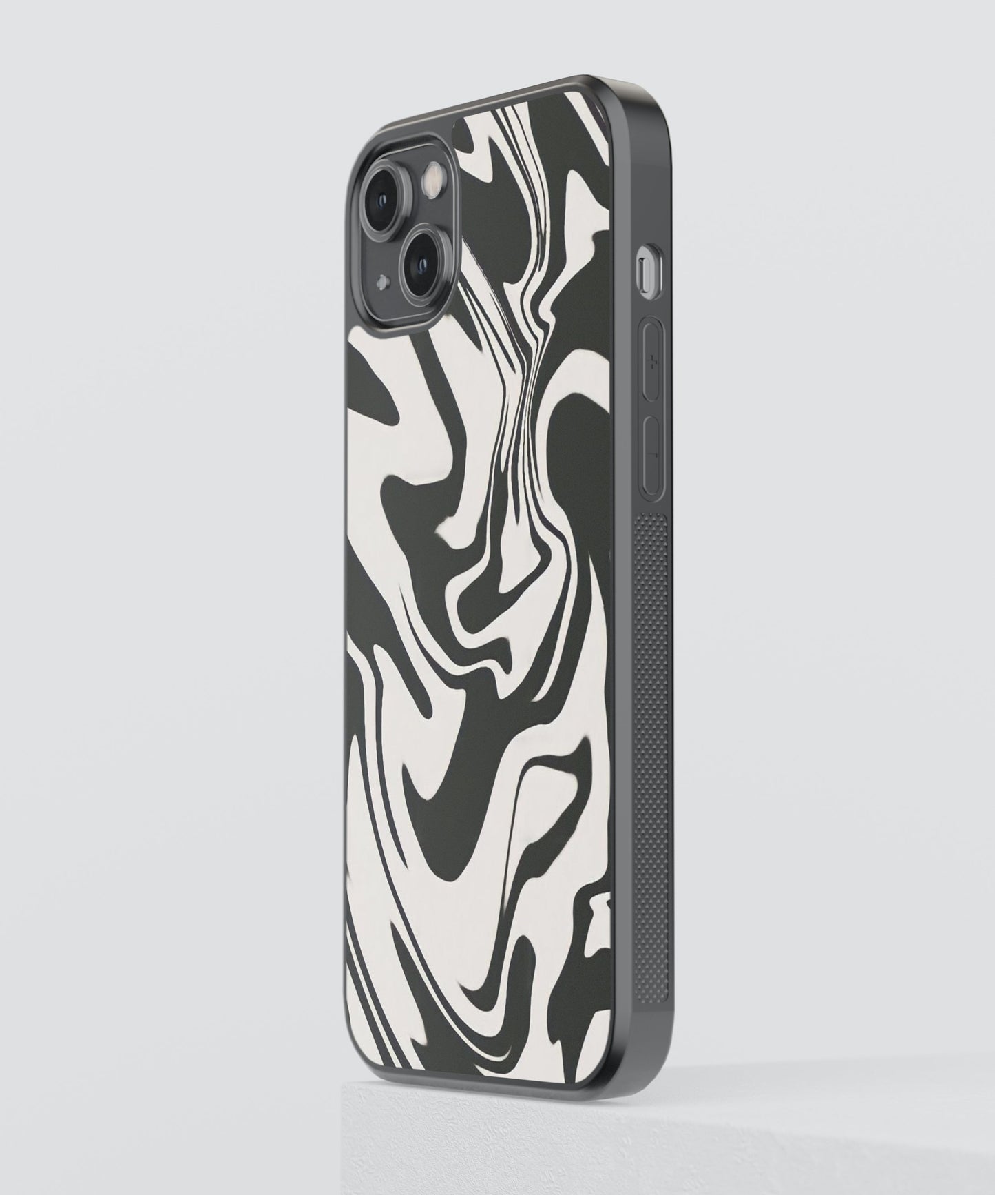 B&W Marble Abstract glossy Phone Case Cover