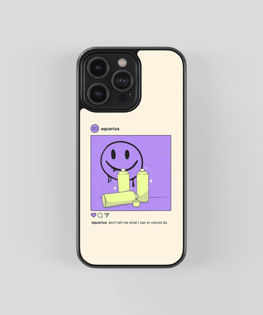 Aquarius Quirky Aesthetic Zodiac Sign glossy Phone Case Cover