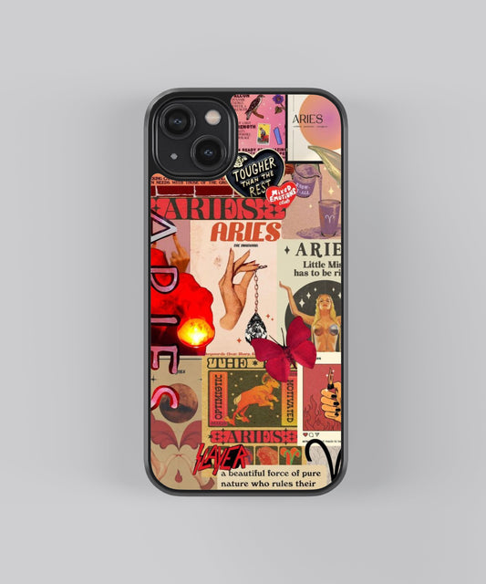 Aries Aesthetic Zodiac Sign glossy Phone Case Cover
