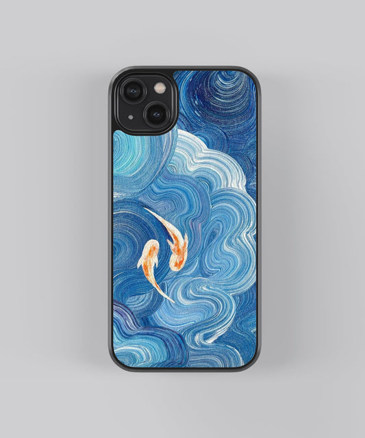 Yin Yang Fishes Abstract glossy Phone Case Cover