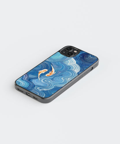 Yin Yang Fishes Abstract glossy Phone Case Cover