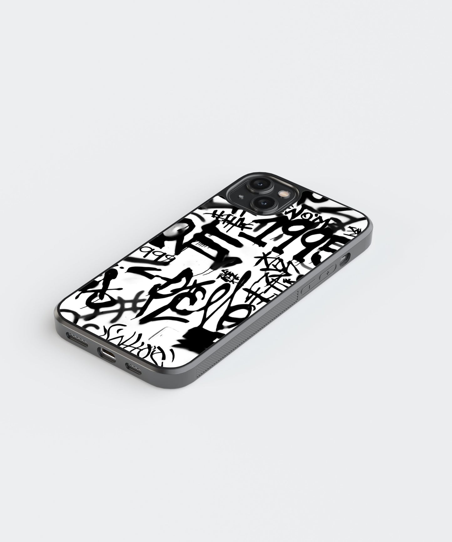 B&W Graffiti Abstract glossy Phone Case Cover