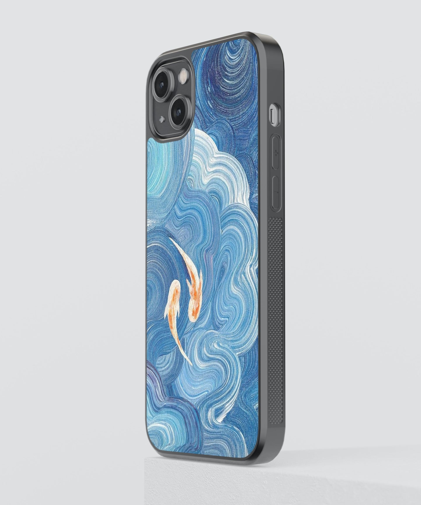 Yin Yang Fishes Abstract glossy Phone Case Cover